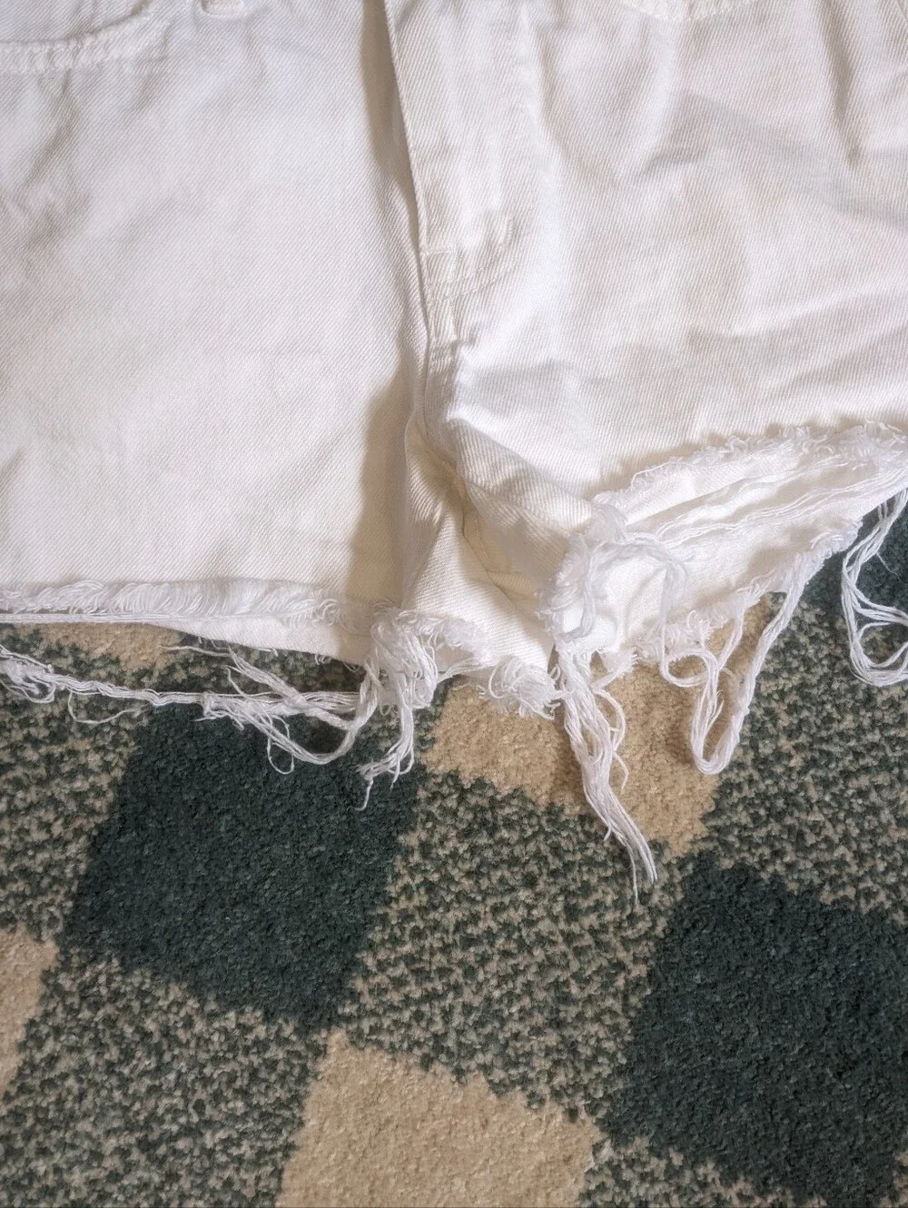 Madewell White 100% Cotton Relaxed Denim Shorts Size 23